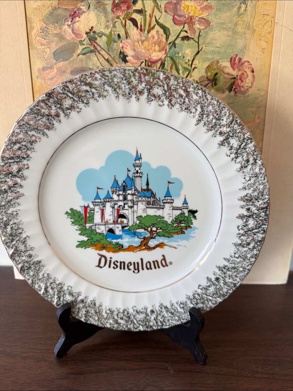 Vintage Disneyland Walt Disney World Sleeping Beauty Castle Souvenir Plate